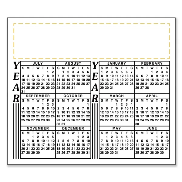 Small, flexible, non-toxic, 20 mil magnetic calendar measuring 3.5"H x 4"W... from ASI 54040 Fey Promo / Magna-Tel by Fey