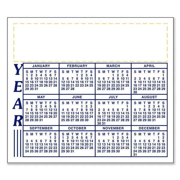 Small, flexible, non-toxic, 20 mil magnetic calendar measuring 3.5"H x 4"W... from ASI 54040 Fey Promo / Magna-Tel by Fey