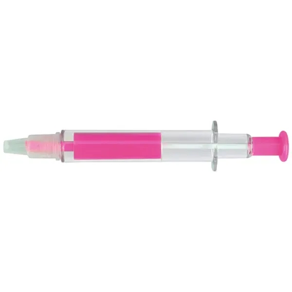 Syringe-shaped pen and highlighter combo with vibrant colors... from ASI 74585 Nu Promo International / Nu Promo Line