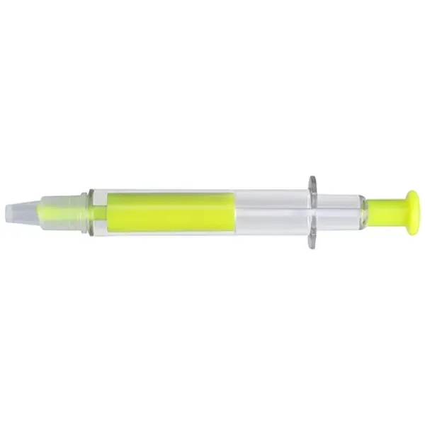 Syringe-shaped pen and highlighter combo with vibrant colors... from ASI 74585 Nu Promo International / Nu Promo Line