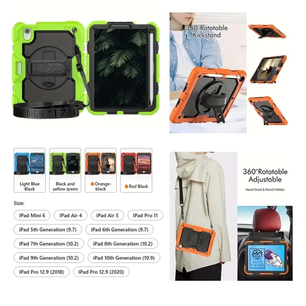 Kidder iBank® iPad 10.2" 9th/8th/7th Gen Shockproof Case with Kickstand &... from ASI 79909 Promotek / Promotek™