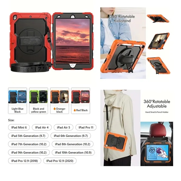 Kidder iBank® iPad 10.2" 9th/8th/7th Gen Shockproof Case with Kickstand &... from ASI 79909 Promotek / Promotek™