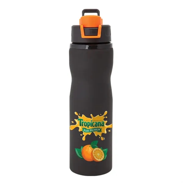 Textured black stainless steel sports water bottle... from ASI 84592 St Regis Group