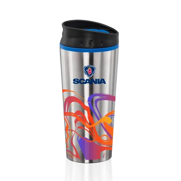 Double wall stainless steel tumbler with a colored plastic liner... from ASI 84592 St Regis Group