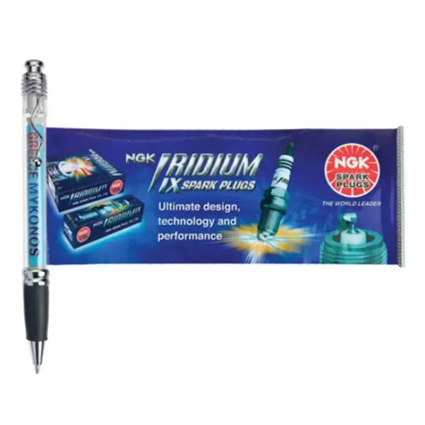 Combination ballpoint pen and pullout, full-color ad sheet.... from ASI 84592 St Regis Group