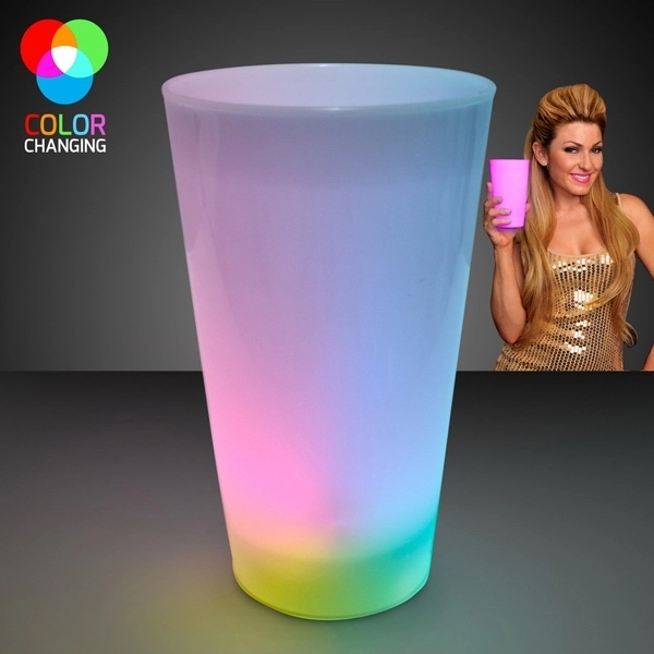 Blank or Imprinted. LED glow cup, 16 oz.... from ASI 34194 ALightPromos / Alight Promotional Products
