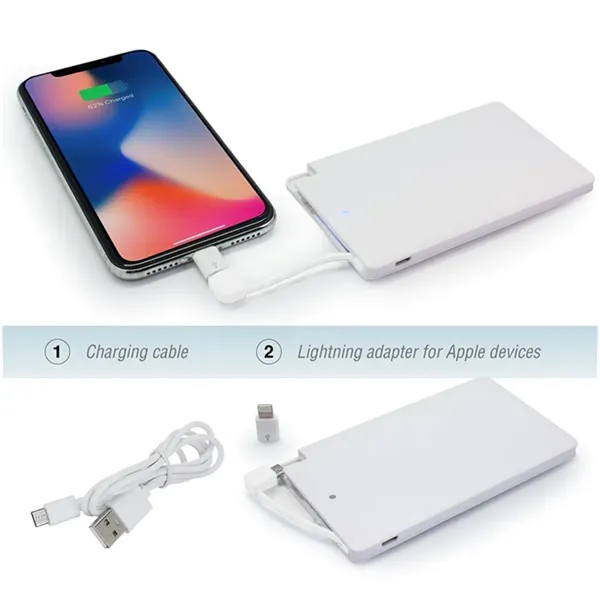 2500 mAh Portable Power Bank with a slim card shape which... from ASI 30112 ACE Products