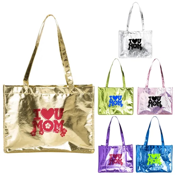Full Color Mother's Day Metallic Large Tote... from ASI 30208 A P Specialties / AP Specialties