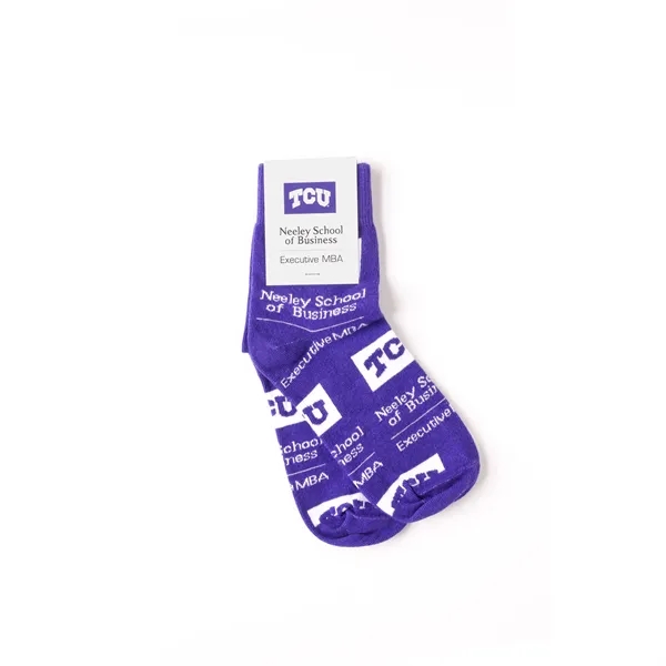 5 day turnaround. Complimentary mockups and design support. Made in USA.... from ASI 88072 Sock Club Enterprises LLC