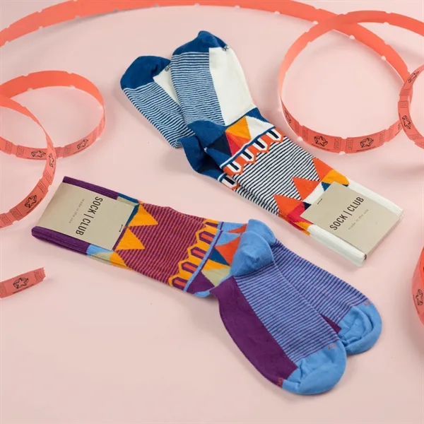 5 day turnaround. Complimentary mockups and design support. Made in USA.... from ASI 88072 Sock Club Enterprises LLC