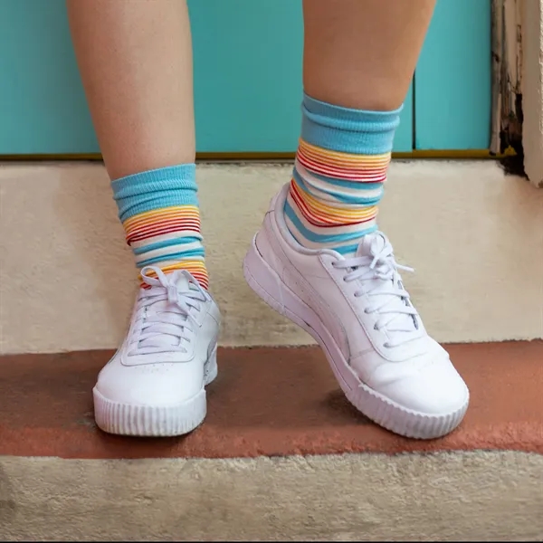 5 day turnaround. Complimentary mockups and design support. Made in USA.... from ASI 88072 Sock Club Enterprises LLC