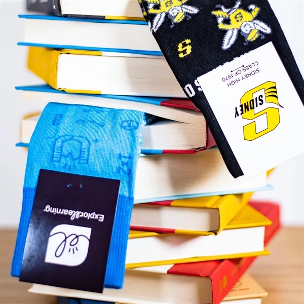 5 day turnaround. Complimentary mockups and design support. Made in USA.... from ASI 88072 Sock Club Enterprises LLC