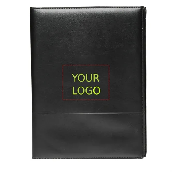 Document holder stitched leather padfolio plus 1 color silkscreen imprint on... from ASI 37218 Athena Promo (tm)
