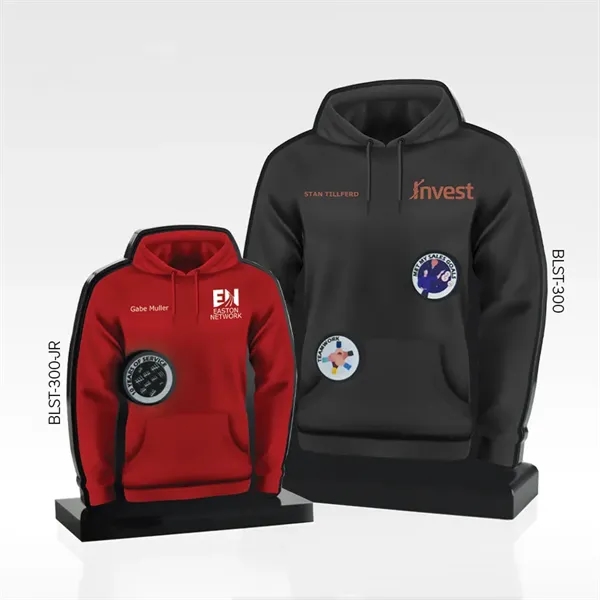 Wear accomplishments in style with our USA-Made acrylic and metal sweatshirt,... from ASI 93986 Visions/Awardcraft / Visions Awards