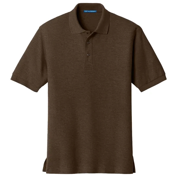 Men's pique knit Silk Touch sports shirt with flat-knit collar/cuffs, metal... from ASI 31260 AdCapitol