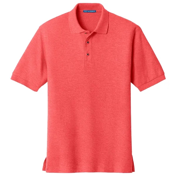 Men's pique knit Silk Touch sports shirt with flat-knit collar/cuffs, metal... from ASI 31260 AdCapitol