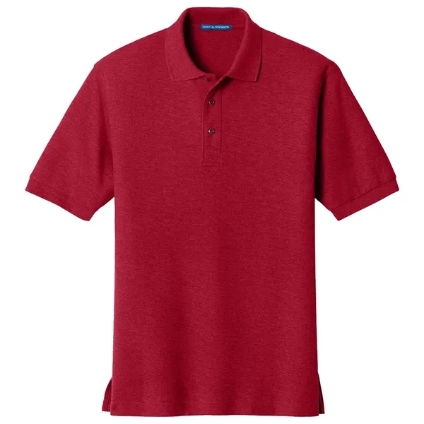 Men's pique knit Silk Touch sports shirt with flat-knit collar/cuffs, metal... from ASI 31260 AdCapitol