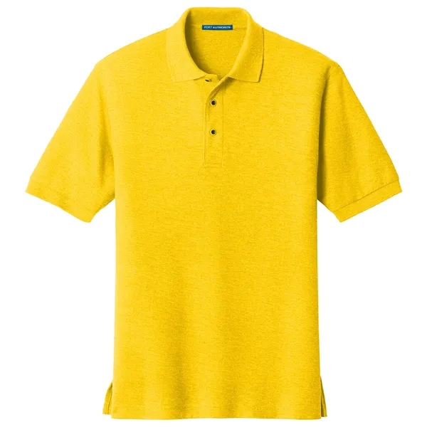 Men's pique knit Silk Touch sports shirt with flat-knit collar/cuffs, metal... from ASI 31260 AdCapitol