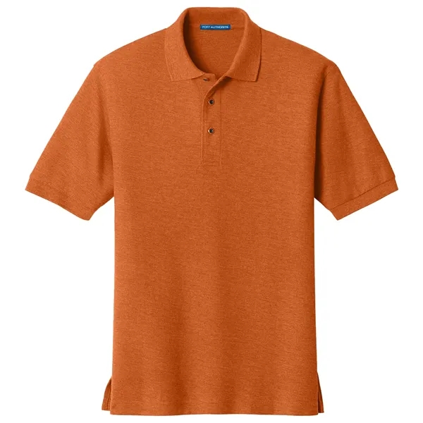 Men's pique knit Silk Touch sports shirt with flat-knit collar/cuffs, metal... from ASI 31260 AdCapitol