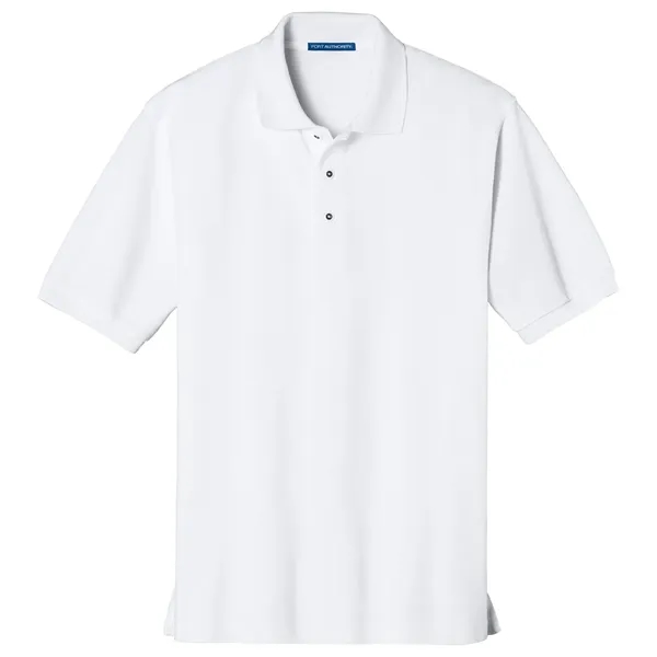 Men's pique knit Silk Touch sports shirt with flat-knit collar/cuffs, metal... from ASI 31260 AdCapitol