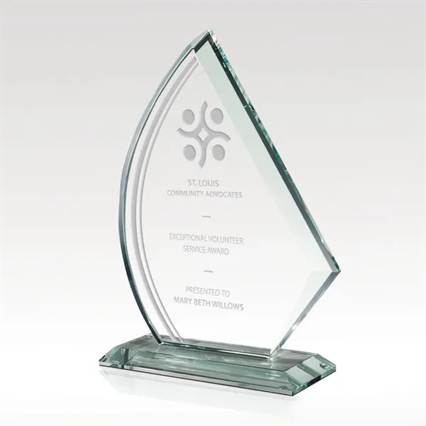 Pure glass award with a generous 3" x 5" digital color... from ASI 93986 Visions/Awardcraft / Visions Awards