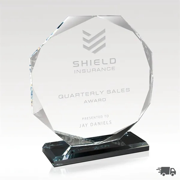 Clear glass award with 4" x 4" imprint area all set... from ASI 93986 Visions/Awardcraft / Visions Awards