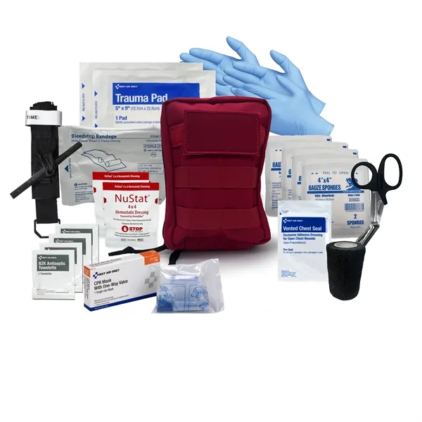 6.5" x 8" x 1" first aid kit with a pouch... from ASI 84514 Safety Made