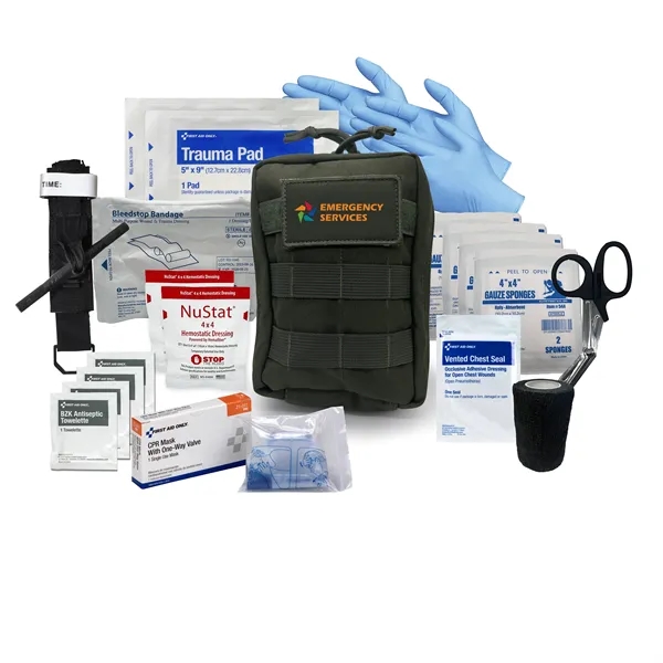 6.5" x 8" x 1" first aid kit with a pouch... from ASI 84514 Safety Made