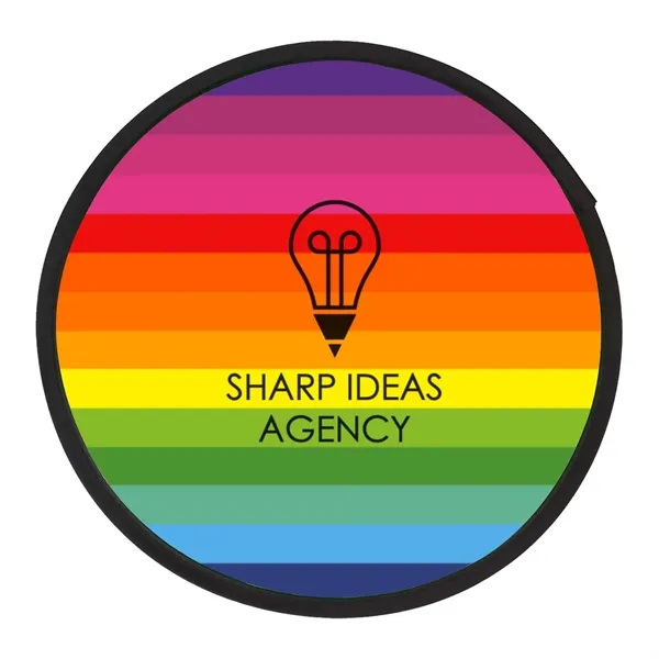 Foldable polyester flying disc with rainbow color and matching storage pouch.... from ASI 63549 Jornik Manufacturing Corp