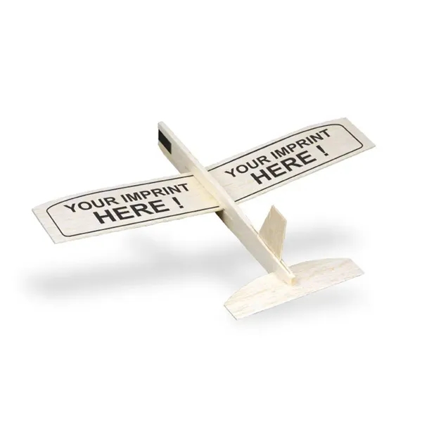 Balsa glider with 8" wingspan individually packaged with a custom message... from ASI 58630 Paul K Guillow Inc / Guillow Gliders GuillowGliders