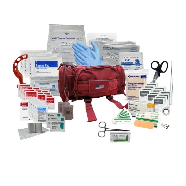 14" x 4.25" x 6.5" response bag with medical tools and... from ASI 84514 Safety Made