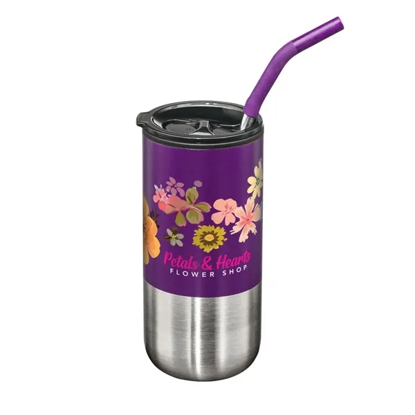 The Bondi Double Wall Tumbler w/Straw holds 18oz and features a... from ASI 84592 St Regis Group