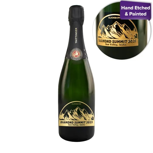 750-milliliter Taittinger champagne bottle with imprint options.... from ASI 30223 A Plus Wine Designs