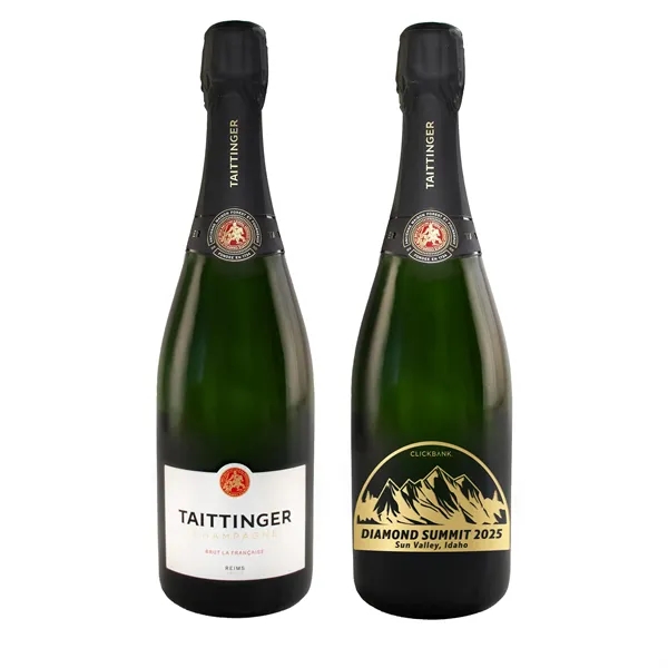 750-milliliter Taittinger champagne bottle with imprint options.... from ASI 30223 A Plus Wine Designs