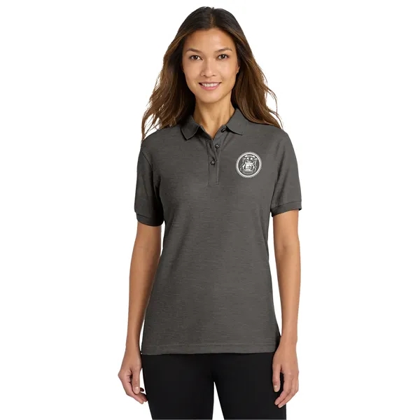 Ladies' pique knit Silk Touch sport shirt with flat-knit collar/cuffs, metal... from ASI 31260 AdCapitol