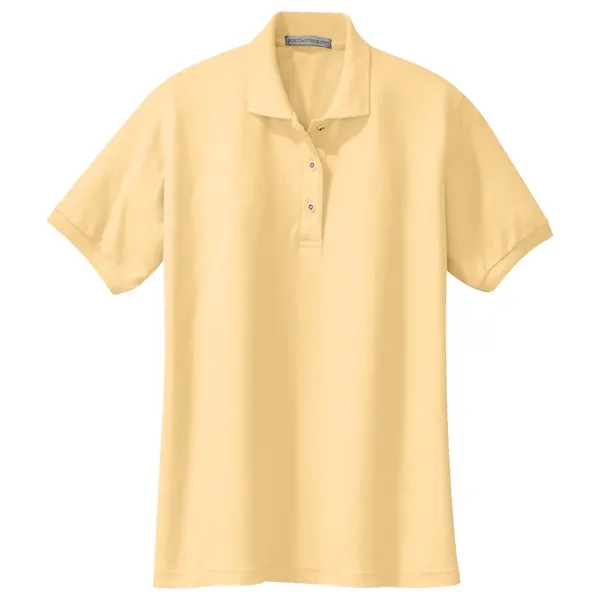 Ladies' pique knit Silk Touch sport shirt with flat-knit collar/cuffs, metal... from ASI 31260 AdCapitol