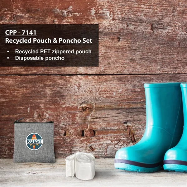 Recycled Pouch & Poncho Set... from ASI 30208 A P Specialties / AP Specialties