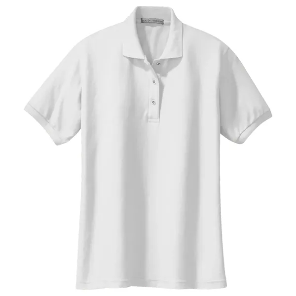 Ladies' pique knit Silk Touch sport shirt with flat-knit collar/cuffs, metal... from ASI 31260 AdCapitol