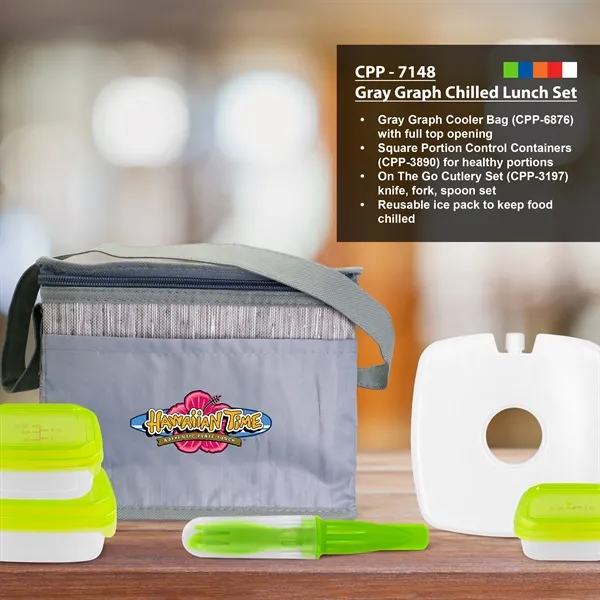 Gray Graph Chilled Lunch Set... from ASI 30208 A P Specialties / AP Specialties