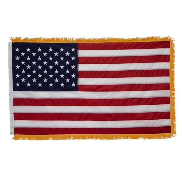 4' x 6' USA flag with golden yellow rayon fringe and... from ASI 87188 Showdown Displays