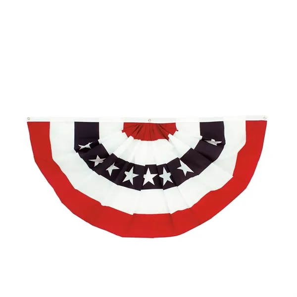 3' x 6' full fan pleated flag with hemmed design and... from ASI 87188 Showdown Displays