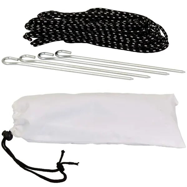 Display tent staking kit with four steel stakes, four stretch polyester... from ASI 87188 Showdown Displays