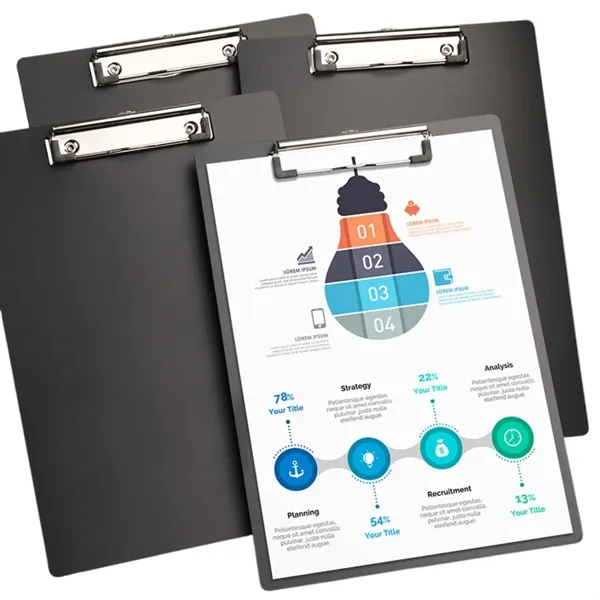 PP plastic clipboard with metal clip plus 1 color silkscreen imprint... from ASI 37218 Athena Promo (tm)