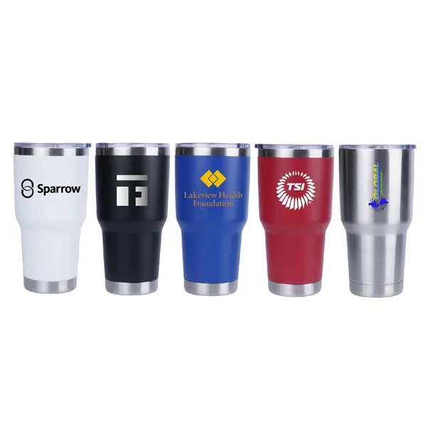 30 oz. Custom Full Color Insulated Tumbler with powder-coated matte finish.... from ASI 64845 Kin Image Inc / Himmers International Inc. DBA Kin Image Inc