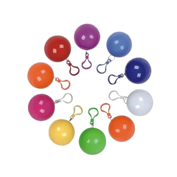 Portable disposable raincoat ball plus 1 color silkscreen imprint on ball... from ASI 37218 Athena Promo (tm)