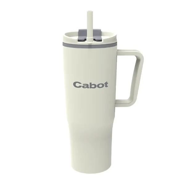 30 oz. Double Wall Plastic Travel Mug w/ Handle & Straw... from ASI 39820 Opusline (Benmex)