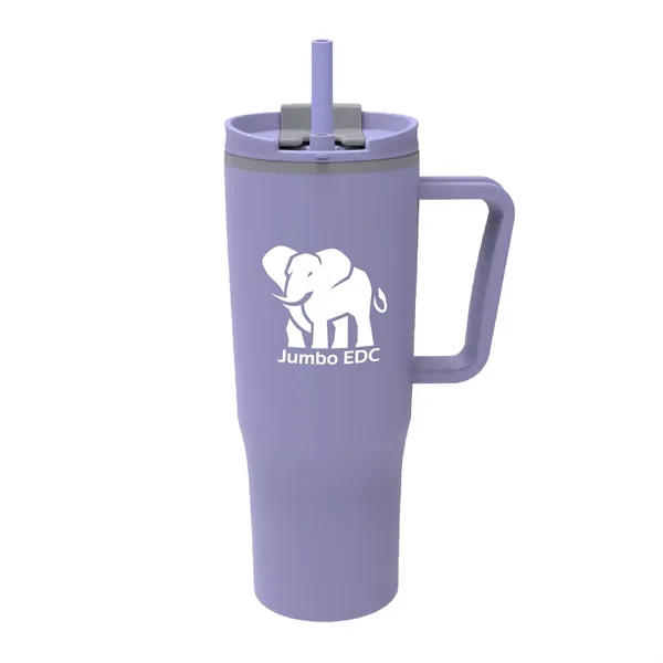 30 oz. Double Wall Plastic Travel Mug w/ Handle & Straw... from ASI 39820 Opusline (Benmex)