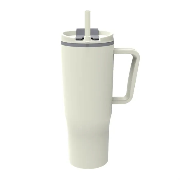 30 oz. Double Wall Plastic Travel Mug w/ Handle & Straw... from ASI 39820 Opusline (Benmex)