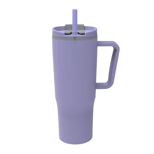 30 oz. Double Wall Plastic Travel Mug w/ Handle & Straw... from ASI 39820 Opusline (Benmex)