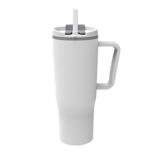 30 oz. Double Wall Plastic Travel Mug w/ Handle & Straw... from ASI 39820 Opusline (Benmex)